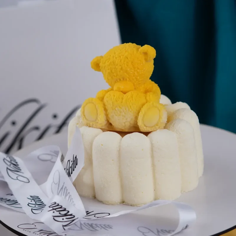 Bento pastel de Oso con cinta